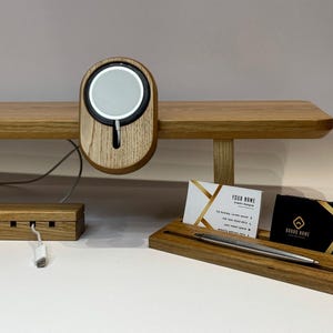 Driedelige bureauset naar keuze, houder MagSafe - opberger - visitekaarthouder - etui voor pennen - horlogestandaard