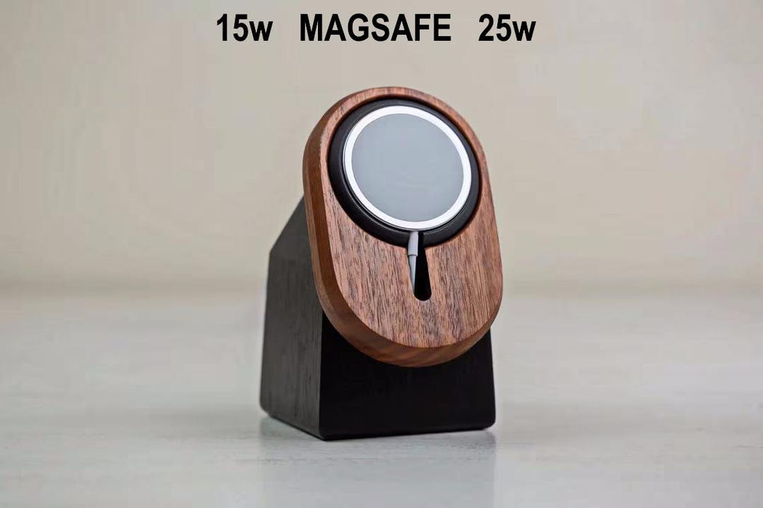 Desktop Magsafe Holder From Walnut, Charging Mount 15w and 25w ...