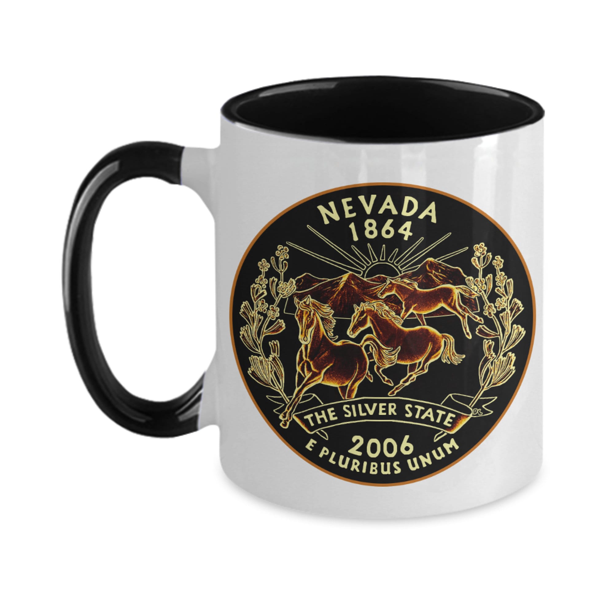Nevada Coffee Mug Home State Souvenirtwo Tone Etsy