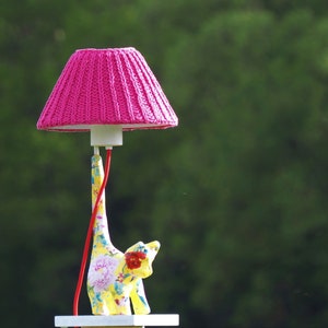 Cat lamp, table lamp with textile cable, funny individual gift idea for cat lovers, colorful unique piece, sustainable design