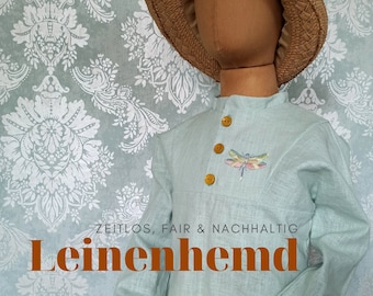 Children's linen shirt size 80-122; 100% linen; timeless, fair & sustainable, individual according to your wishes