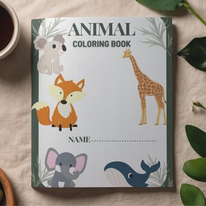 Printable animal coloring book for children