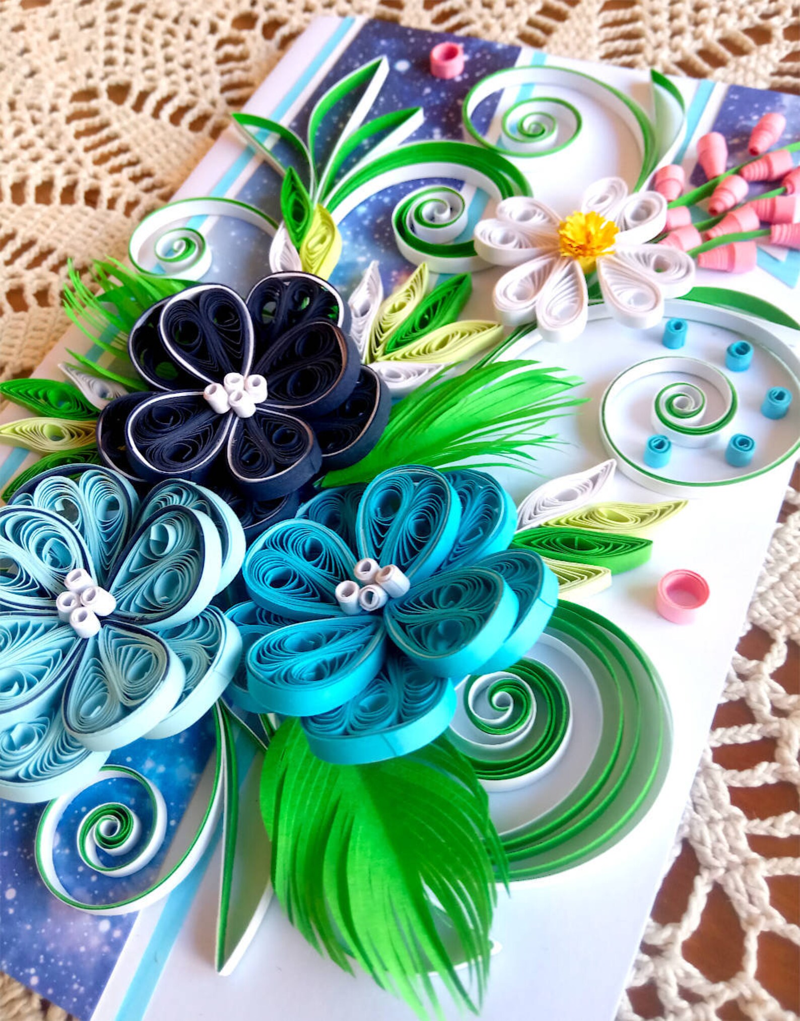 Quilling Paper Work Quilling Greeting Card Designs the Etsy