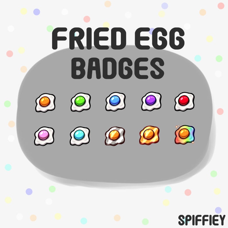 Fried Egg Twitch Badges Etsy
