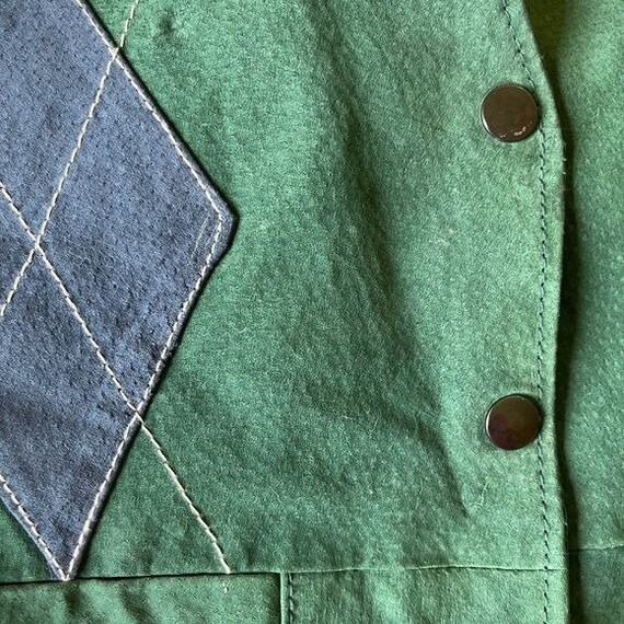 Vintage NORTHWEST TERRITORY Vest Argyle Suede Lea… - image 7