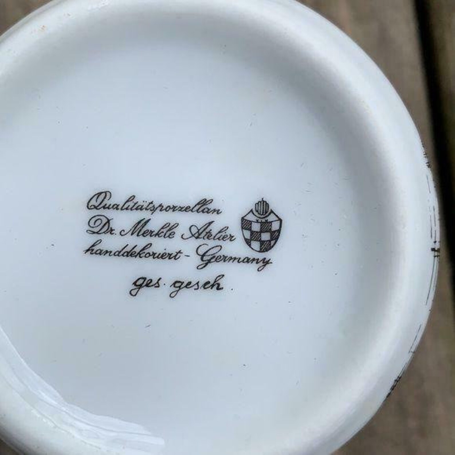 Dr Merkle Atelier Ulm Germany Mug Souvenir white Black vintage Etsy