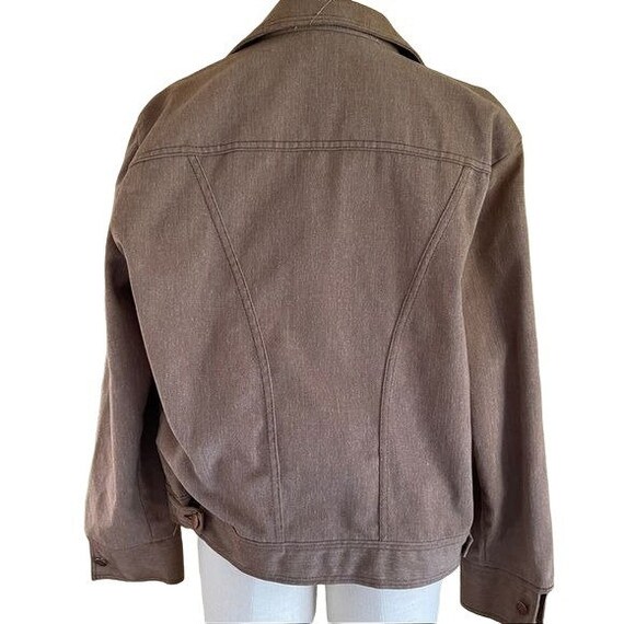 Vintage Wrangler Jean Jacket Brown Chest Pockets … - image 5