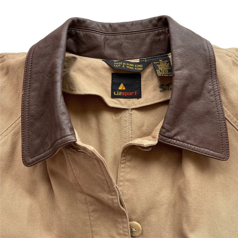 Vintage Barn Coat Canvas Chore Brown Button up Jacket Liz Etsy