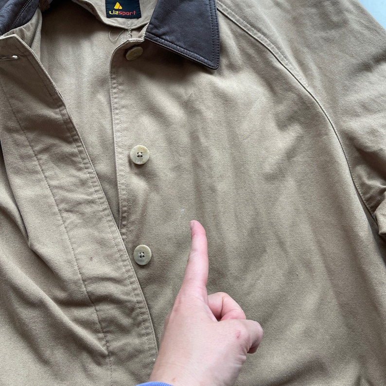 Vintage Barn Coat Canvas Chore Brown Button up Jacket Liz Etsy