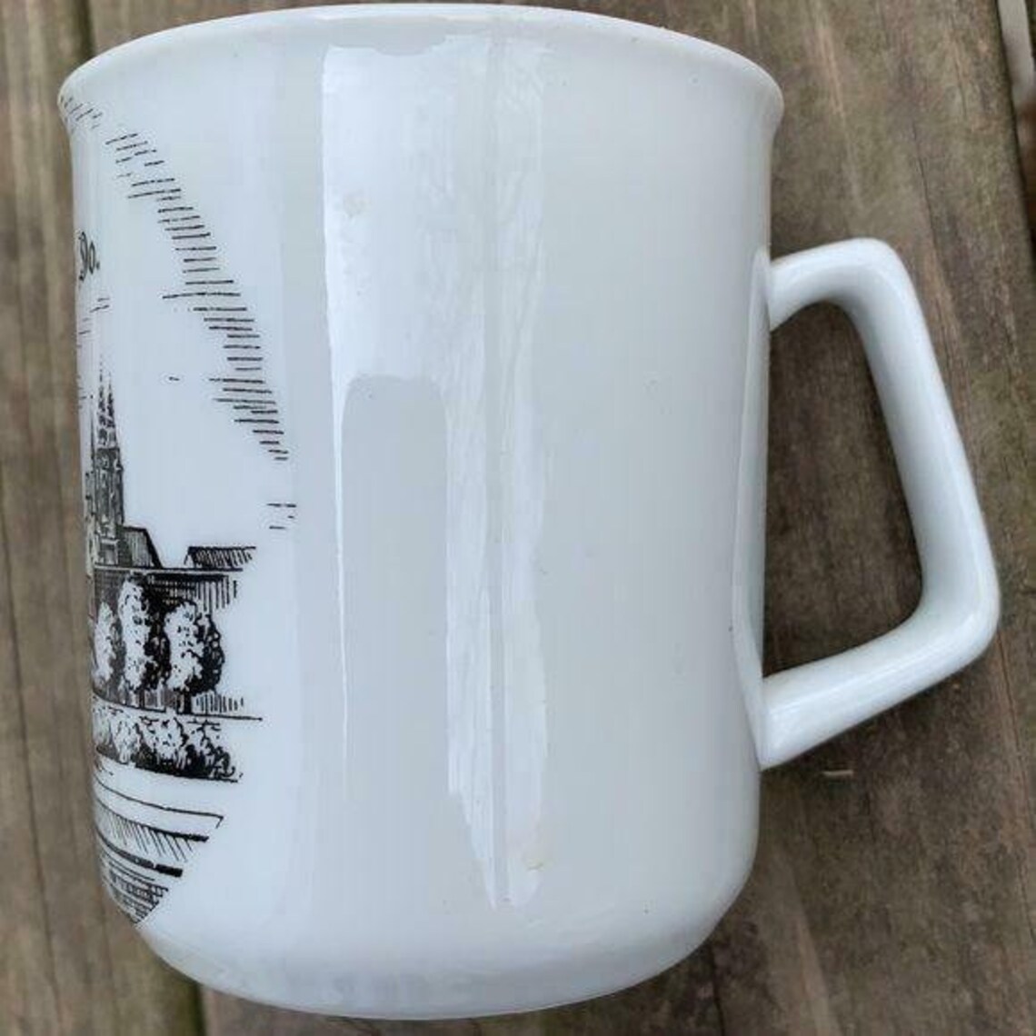Dr Merkle Atelier Ulm Germany Mug Souvenir white Black vintage Etsy