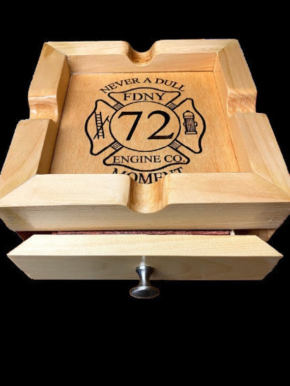 Custom Cigar Ashtray With Drawer Etsy