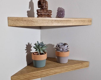 Corner Shelf - Scaffold Board Corner Shelves