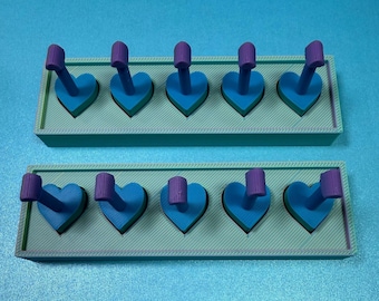 3D Printed Magnetic Nail Stand Set | Press On Nail Display Holder | Heart