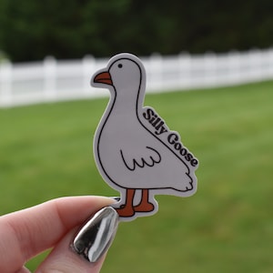 Pegatina de ganso tonto / Adventuringstickers / Animal / Pegatinas / Pegatina de vinilo / Ganso tonto / Pegatinas tontas / Pegatinas lindas