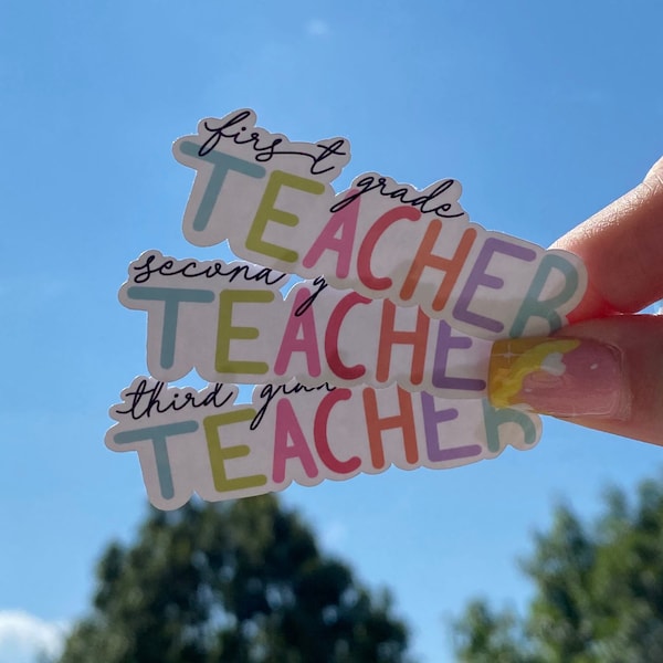 Grade Teacher Custom Sticker | Adventuringstickers | Back to School Sticker | Teacher Sticker | K-12 Grade Teacher Sticker| Vinyl Sticker |