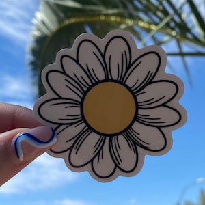 Daisy Vinyl Sticker | Adventuringstickers | Flower Stickers | Stickers | Daisy Sticker | Waterproof Sticker | Cute Sticker