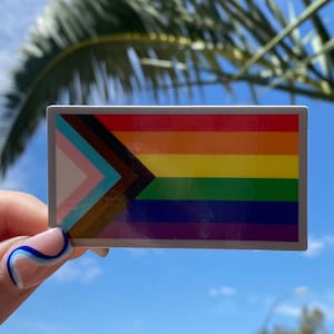 All Inclusive LGBTQ Pride Flag Vinyl Sticker | Adventuringstickers | Pride Flag Stickers | Pride Stickers | Waterproof Stickers