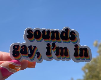 Pegatina "Suena Gay" / Pegatinas de Aventura / Arcoíris / Pegatinas / Pegatina de Vinilo / LGBTQ / Pegatinas de Orgullo / Colección Orgullo /