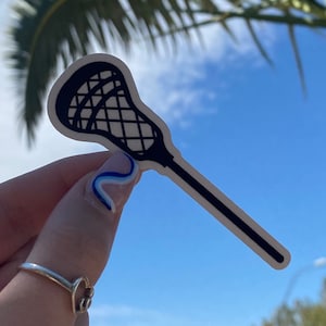 Lacrosse Stick Vinyl Sticker | Adventuringstickers | Sport Sticker | Vinyl Sticker | Glossy | Lacrosse Stickers | Lacrosse Stick