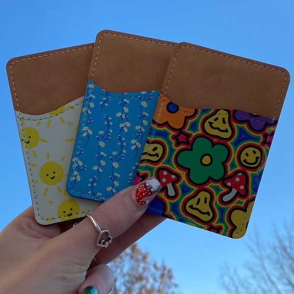 Card Holder | 40+ Patterns | Adventuringstickers |Phone Wallet | Card Caddy | Card Wallet | IPhone Card Holder