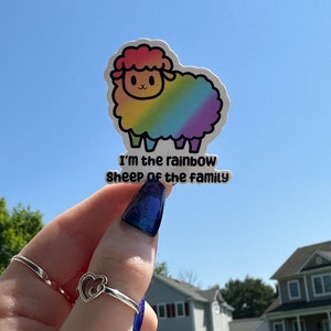 Im the Rainbow Sheep of the Family Vinyl Pride Sticker | Adventuringstickers | Sticker | Pride | Pride Stickers | Sheep Sticker | Vinyl |