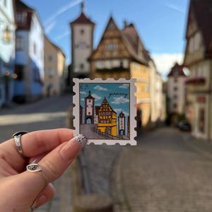 Germany Stamp Sticker | Travel Stickers | Adventuringstickers | Waterproof | German Town Stamps | Stamp Stickers | Germany Sticker