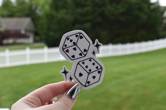 Heart Dice Sticker | Adventuringstickers | Dice Sticker | Casino | Vinyl Sticker | Cute Sticker | Trendy Stickers | Dice