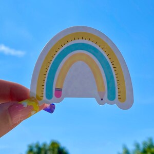 Pencil Rainbow Sticker | Adventuringstickers | Back to School Sticker | Teacher Stickers | Vinyl Sticker | School Sticker |Teacher | Rainbow