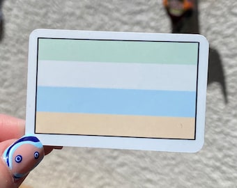 Bandera del orgullo sin etiquetar / Adventuringstickers / Pegatina del orgullo / Bandera del orgullo / Bandera sin etiquetar / Pegatinas lindas / Pegatina de vinilo / Pegatinas / Sin etiquetar