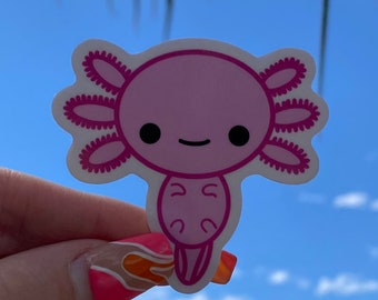 Pegatina de Olive el Ajolote / Pegatina de Ocelote / Pegatina de Vinilo / Pegatina de Animal / Ajolote / Pegatina de San Valentín / Pegatinas de Aventura