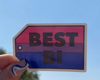 Best Bi Tag Vinyl Pride Sticker | Adventuringstickers | Stickers | Pride Sticker| Pride| Bi Sticker| Best BI| Funny Sticker | Vinyl