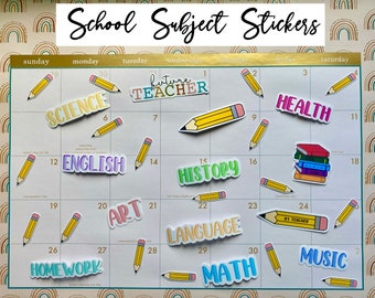 Customisable School Notebook Subject Labels Back to School Organisation ...