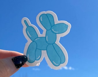 Pegatina de perro con globo / Pegatinas de aventuras / Pegatinas / Pegatina de perro / Pegatina de vinilo / Animal con globo / Pegatina bonita / Pegatina de verano / De moda