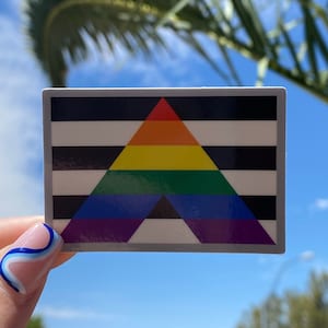 Straight Ally Flag Vinyl Pride Sticker | Adventuringstickers | Stickers | Pride Stickers | Pride | Ally Sticker | Flag Sticker | Vinyl