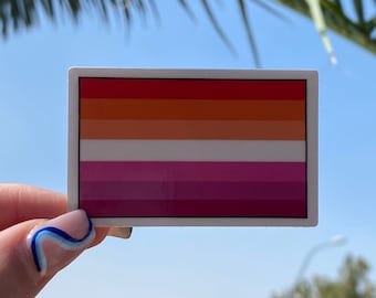 Lesbian Pride Flag | Adventuringstickers | Stickers | Pride Sticker | Pride Flag | Pride | Lesbian Sticker | Cute Sticker | Vinyl Sticker |