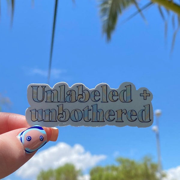 Marbled Unlabeled + Unbothered Pride Sticker | Adventuringstickers | Unlabeled Pride Flag | Unlabeled Sticker | Pride | Pride Stickers |