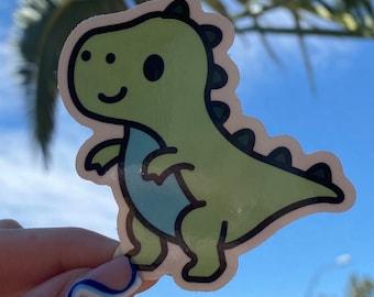 Dylan The Dino Vinyl Sticker | Adventuringstickers | Stickers | Animal Sticker | Dinosaur Sticker | Vinyl Sticker | Cute Sticker | Dinosaur