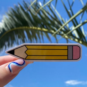 Bleistift-Aufkleber | Zurück in der Schule Aufkleber | AdventuringStickers | Lehrer Aufkleber | Vinyl-Aufkleber | Wasserfester Aufkleber