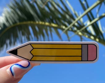 Pegatina de lápiz / Pegatina de regreso a la escuela / Pegatinas de aventuras / Pegatina de maestro / Pegatina de vinilo / Pegatina resistente al agua