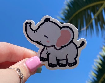 Pegatina de vinilo de Ellie el elefante / Pegatina de animales / Pegatinas de aventuras / Pegatinas / Pegatina de elefante / Pegatina de vinilo / Pegatina linda