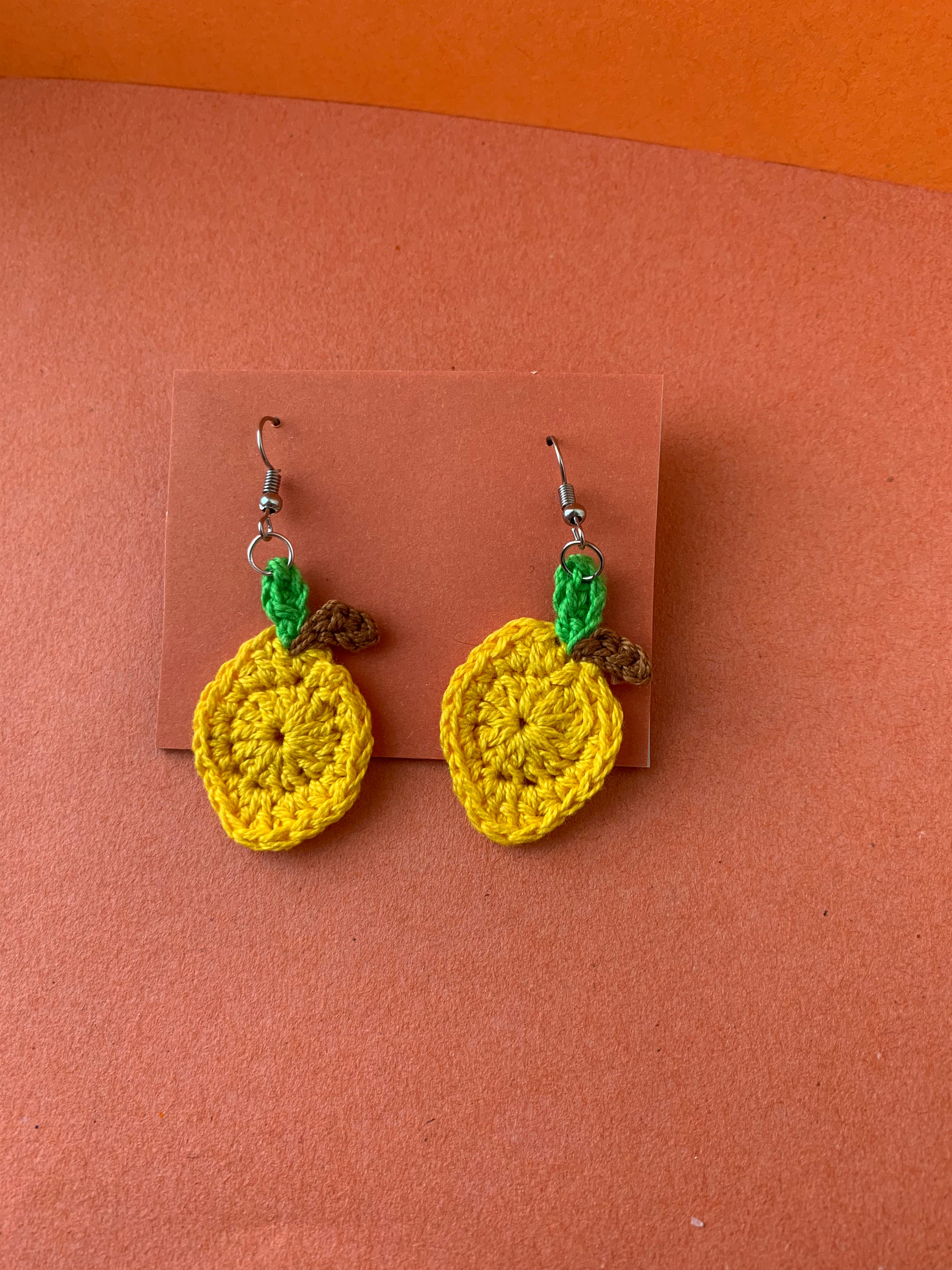 Crochet Lemon Earrings Etsy