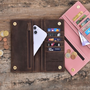 Premium Womens Leather Wallet, Personalized Leather Wallet, Gift for Her, Birthday Gifts, Gifts for Mom, Wallet Women, Mothers Day Gift