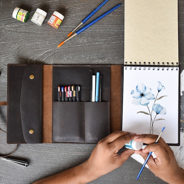 Leather Sketchbook Etsy
