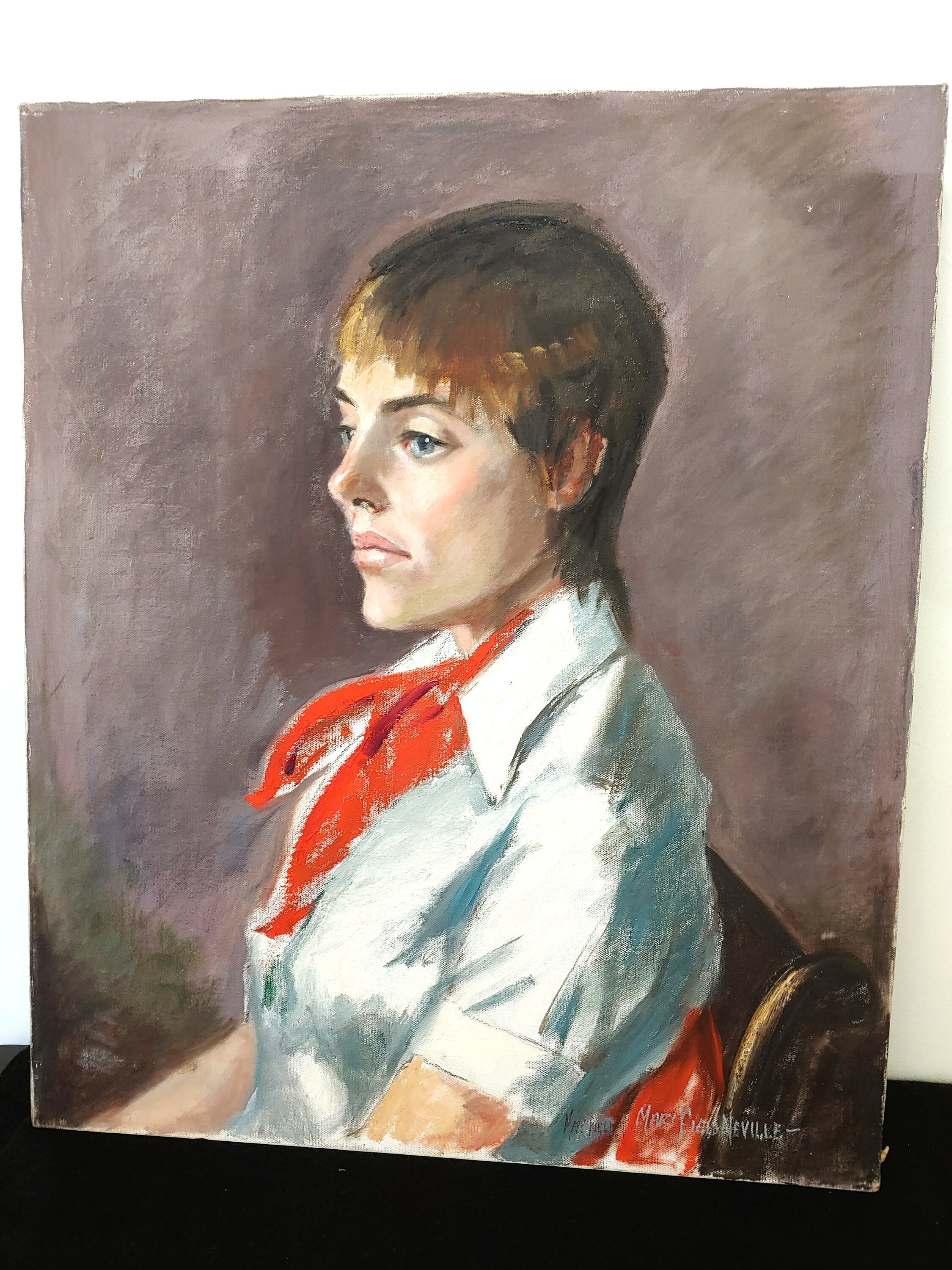 Elementary School Teacher Oil on Canvas Signed Painting Etsy