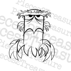 Sam the Eagle, American, Drawing, Serious, Bird, Military, Muppet, SVG, Cartoon, Cricut SVG, Silhouette SVG, Vinyl Cut digital file
