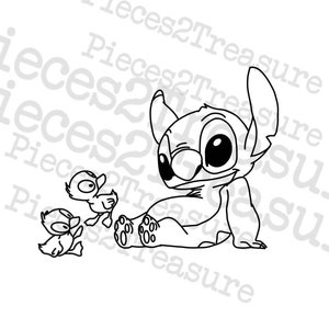 Lilo & Stitch, Ducklings, Cute, Alien, SVG, 626, Script lettering, Cricut SVG, Silhouette SVG, Vinyl Cut digital file