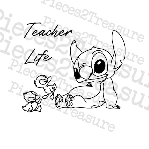 Lilo & Stitch Ducklings Cute Hawaii Teacher Life SVG Etsy