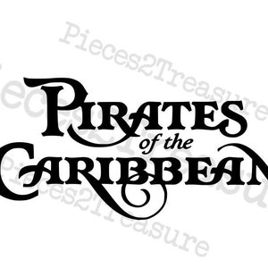 Pirates of the Caribbean, Pirate, SVG, Script lettering, Cricut SVG, Silhouette SVG, Vinyl Cut digital file