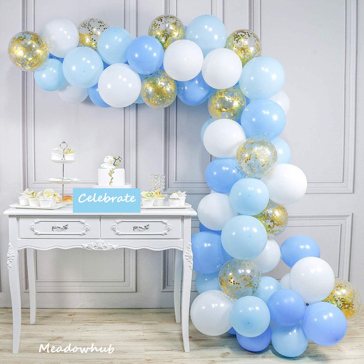 Blue and White Balloon Arch 70 Piece 12 in Pale Blue Baby Etsy UK