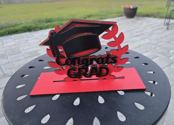 graduation centerpiece, congrats grad sign, sign for party, table sign